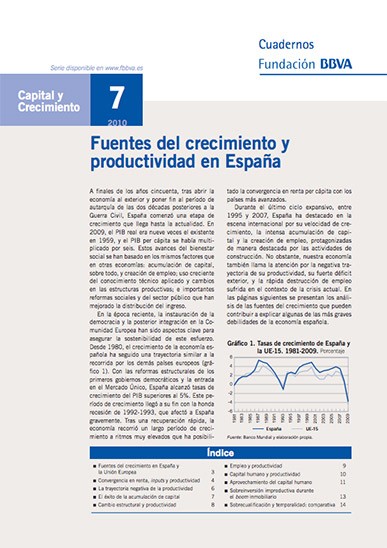 Fuentes del crecimiento y productividad en España