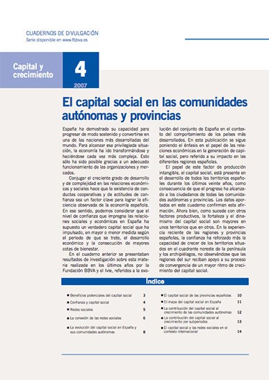 El capital social en las comunidades autónomas y provincias