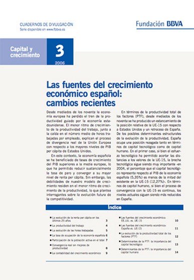 Las fuentes del crecimiento económico español: cambios recientes