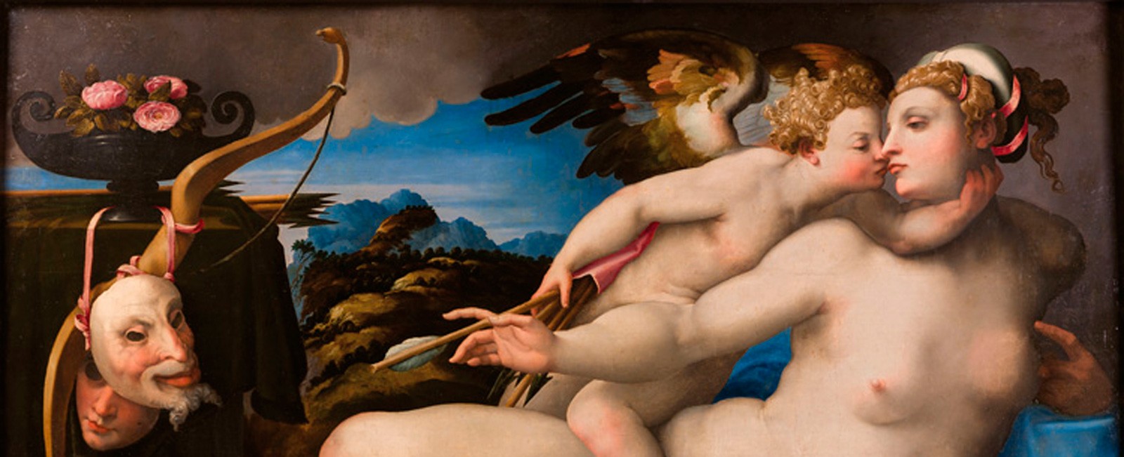 1.Venus-besada-por-Cupido,-Miguel-Angel Pasiones mitológicas, Museo del Prado