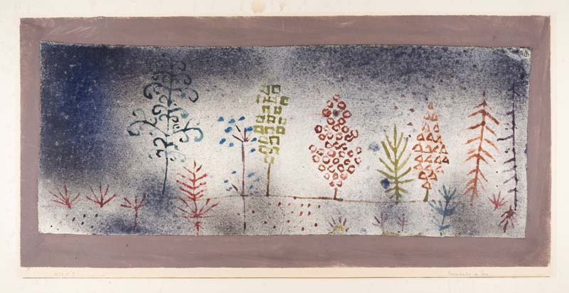 Paul Klee. Baumreihe im Park, 1928. Foto Zentrum Paul Klee, Bern, Bildarchiv