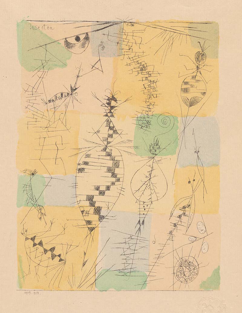 Paul Klee. Insecten [Insectos] 1919. Colección particular. En depósito en el Zentrum Paul Klee, Berna