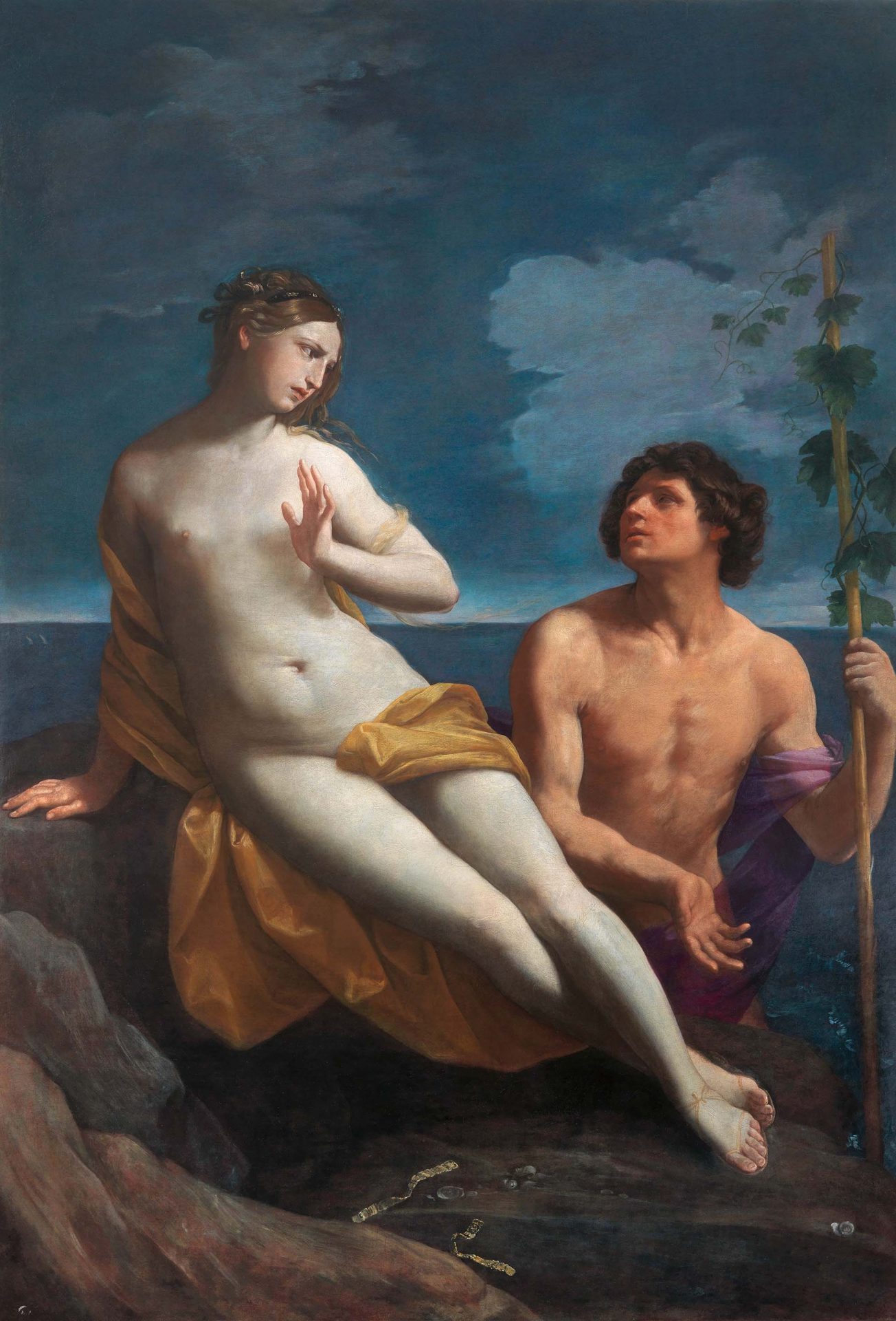 Baco y Ariadna Guido Reni Óleo sobre lienzo, 222,5 x 147 cm h. 1617-19 Colección particular