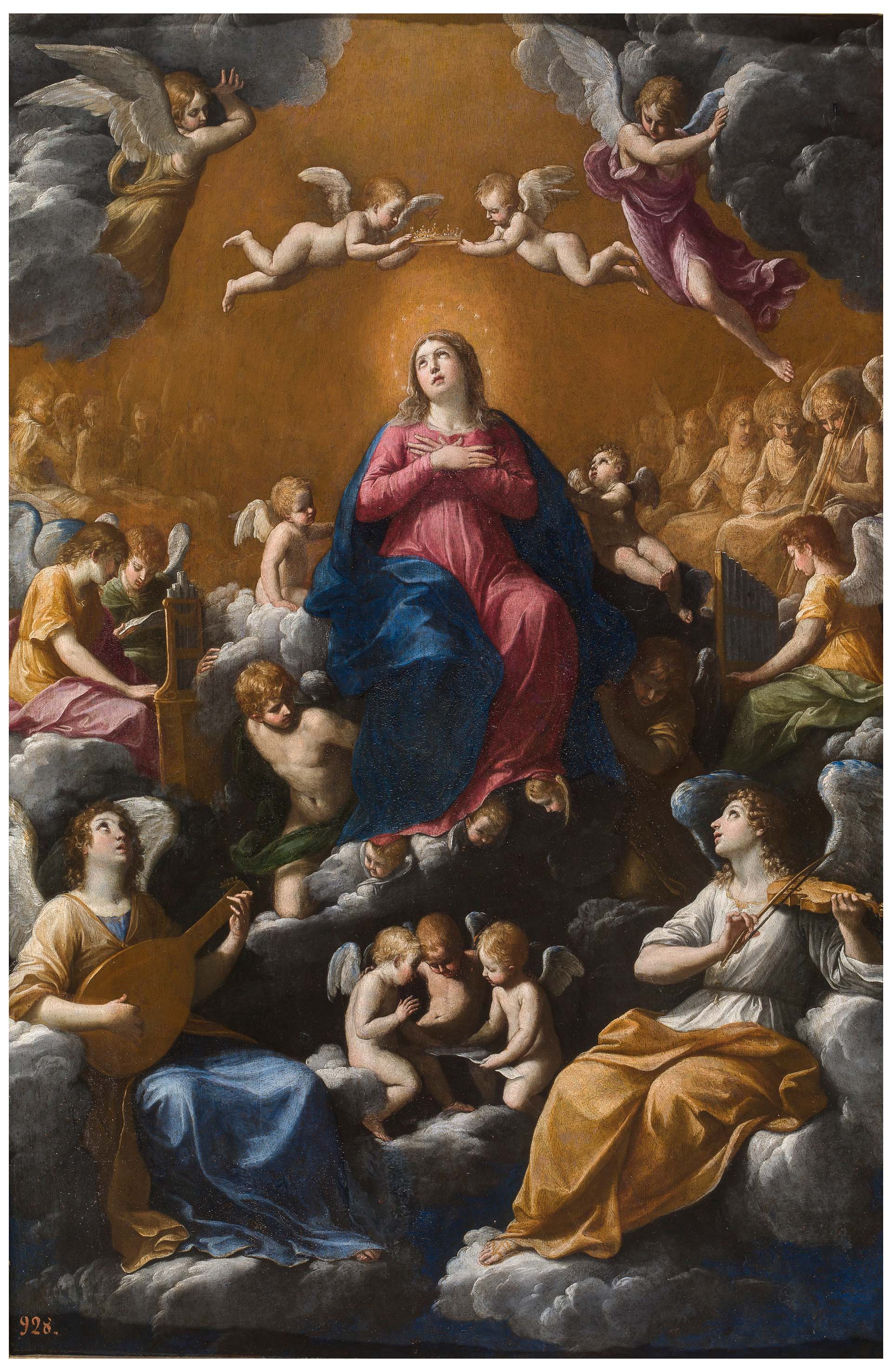 La Asunción y Coronación de la Virgen Guido Reni Óleo sobre tabla, 77 x 51 cm 1602-3 Madrid, Museo Nacional del Prado