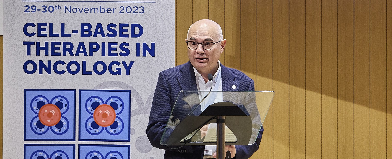 Josep Tabernero en la inauguración del I Simposio Internacional VHIO-Fundación BBVA de Terapias celulares en Oncología