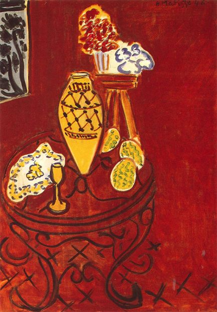 4. Henri Matisse- Natura morta. Interior vermell de Venecia – 1946